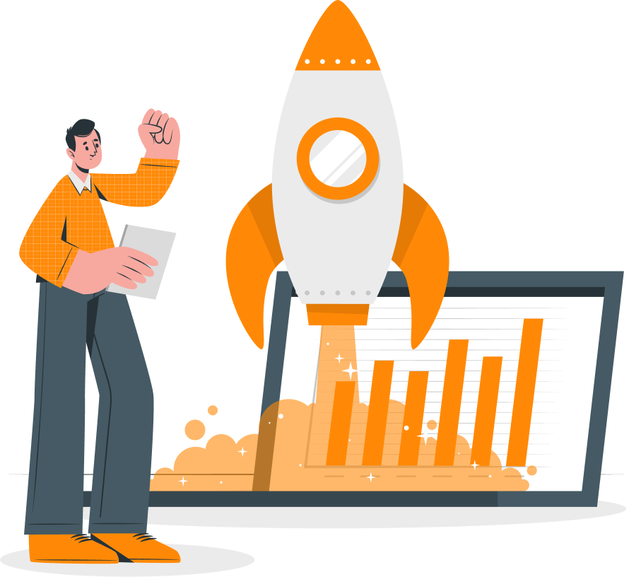 SaaS Launch and startup illustration