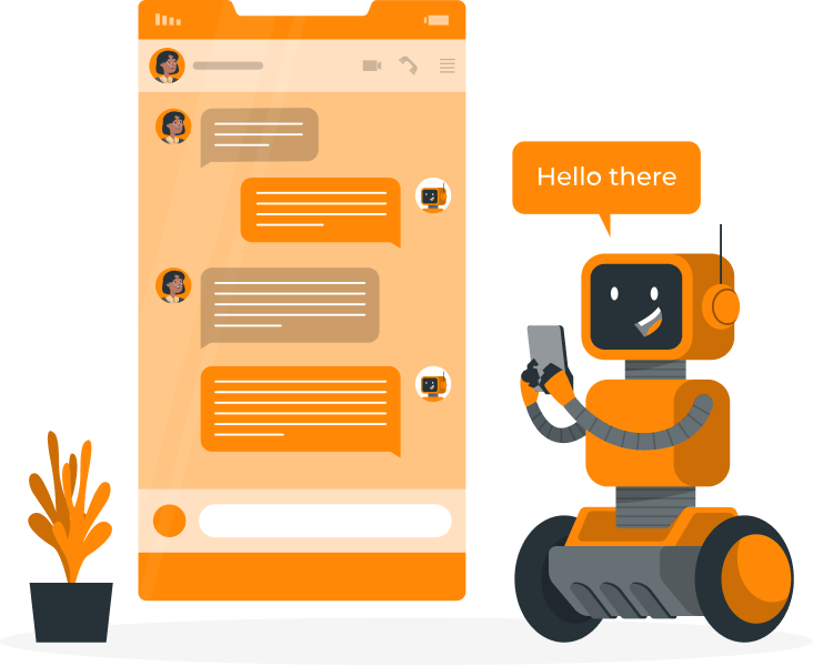 Robot chat image